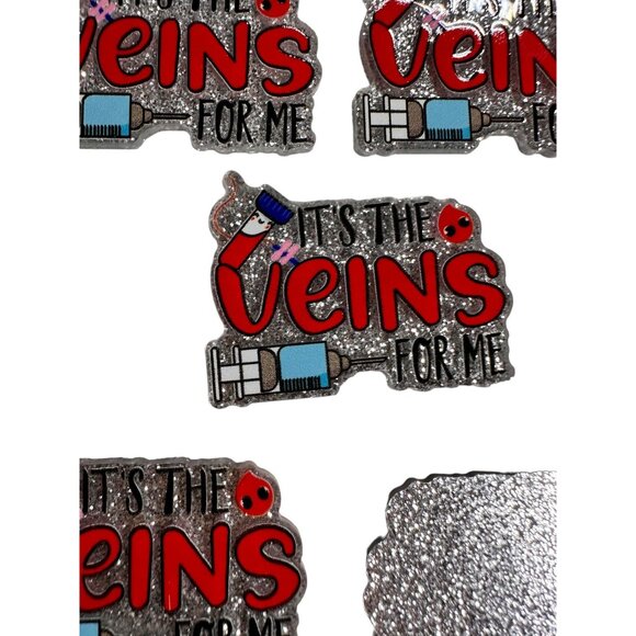 10 pc glitter RN Nurse acrylic flat back charm for badge reels keyrings earrings - Picture 4 of 4